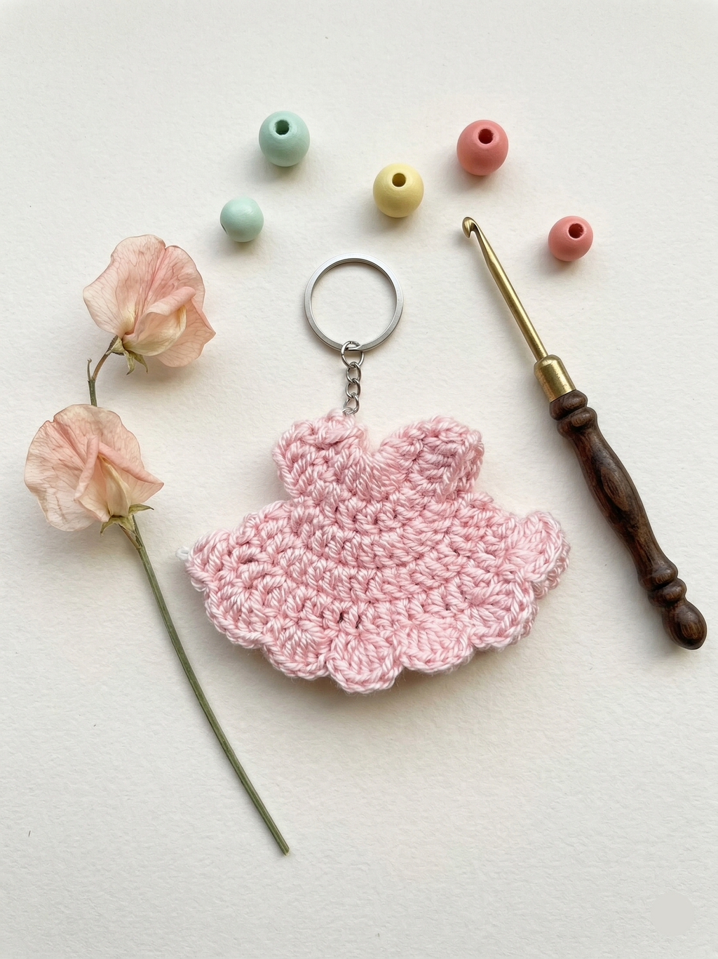 Keychain | Soft Blush Pink Dress