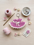 Keychain | Blush Pink & White