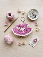 Keychain | Blush Pink & White