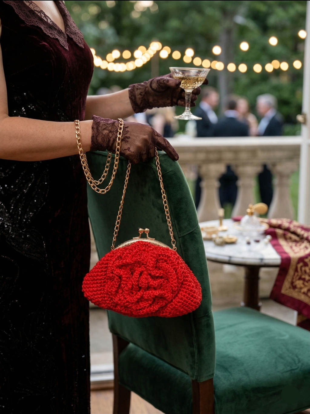 Soiree Bag | Red Flower